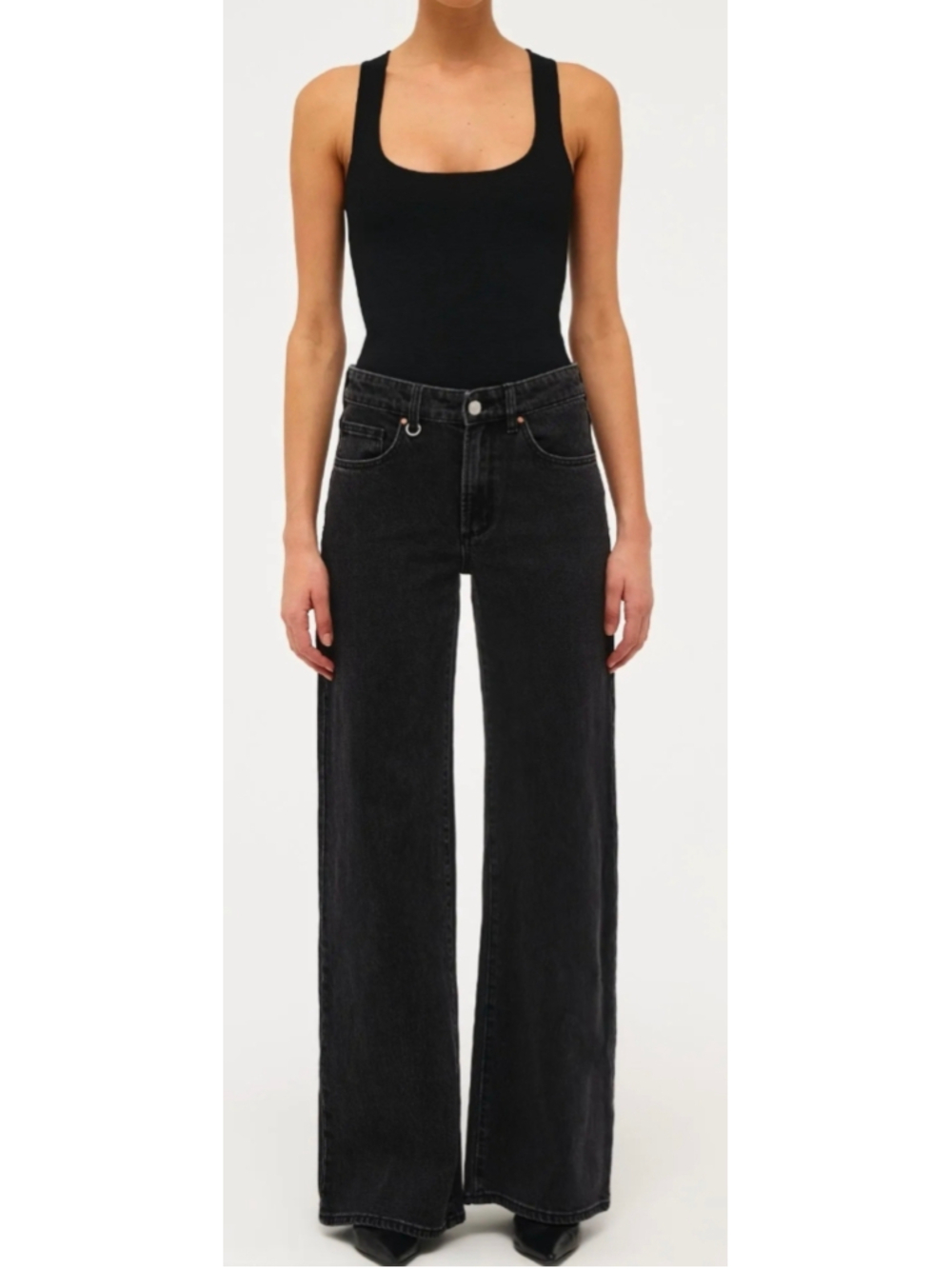 Neuw Eva Wide - French Black Jeans Size 25